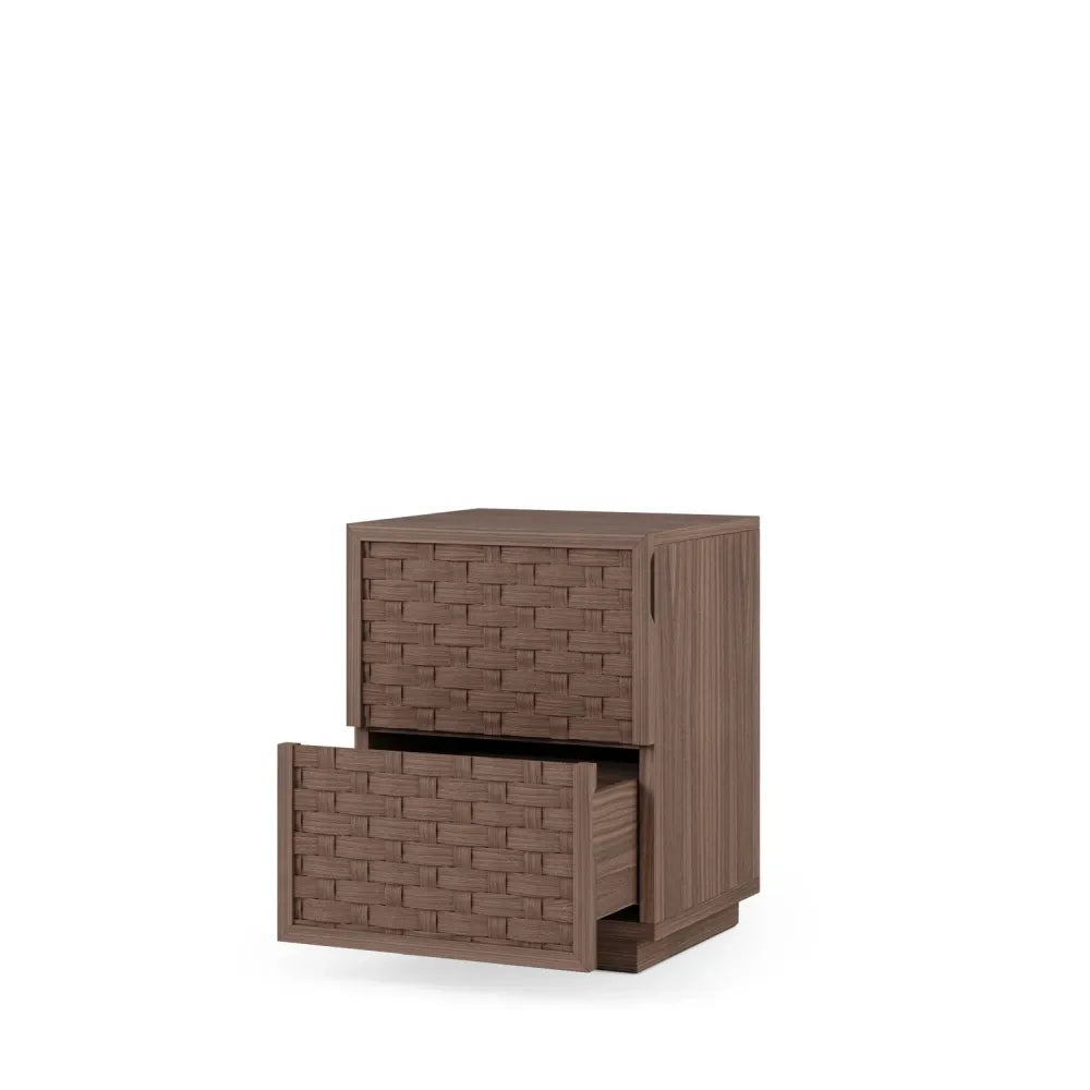 Noptiera cu sertare Borneo de culoare nuc L40xH46cm