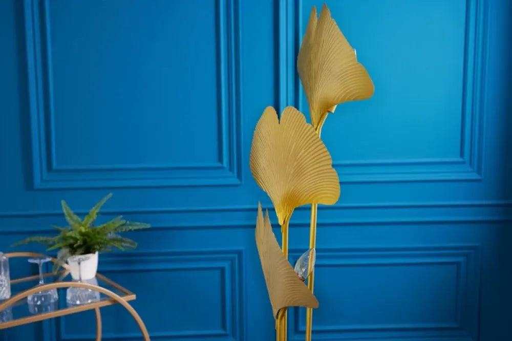 Lampa de podea din Metal Auriu H160xL40cm Ginkgo
