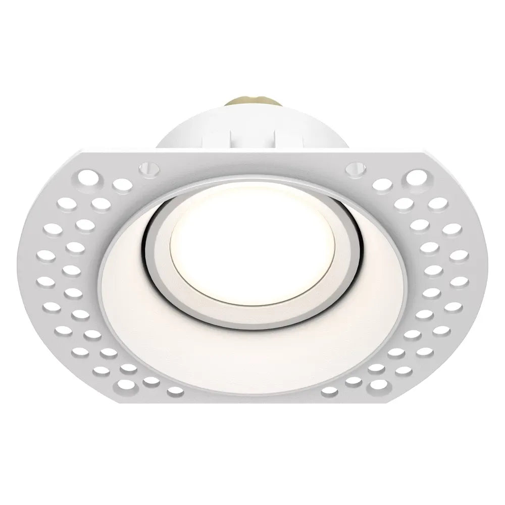 Spot incastrat rotund din Aluminiu Alb H4xL12cm IP 20 GU10 50W Dot
