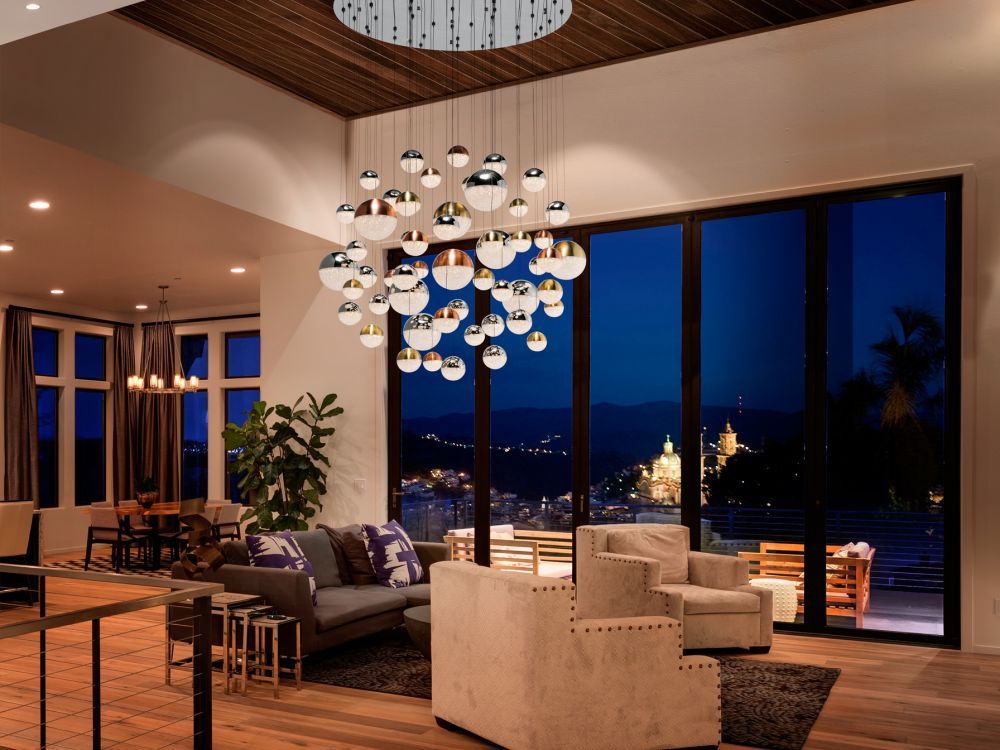 Lustra Sphere Multicolor Led H350cm D140cm