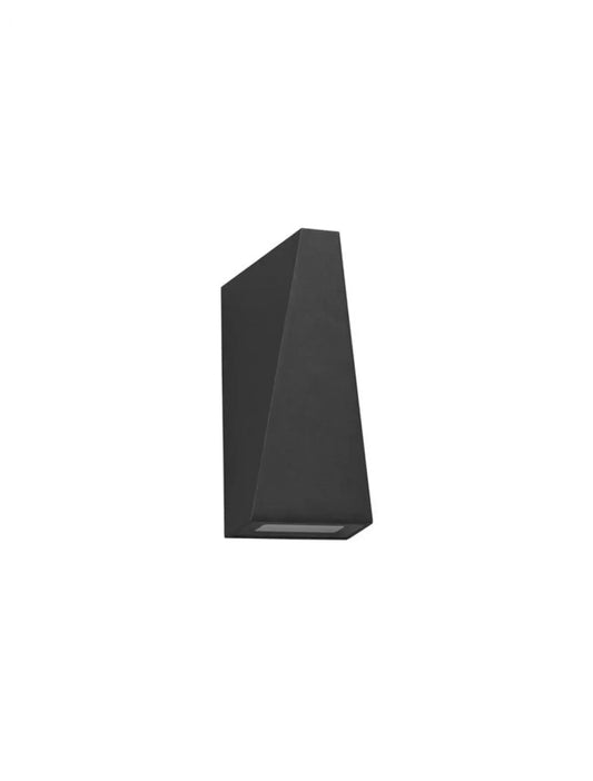 Aplica de perete structura din Aluminiu Negru si abajur din Sticla Transparent H13.6xL7.4cm IP54 6W 397lm 3000k MILEY