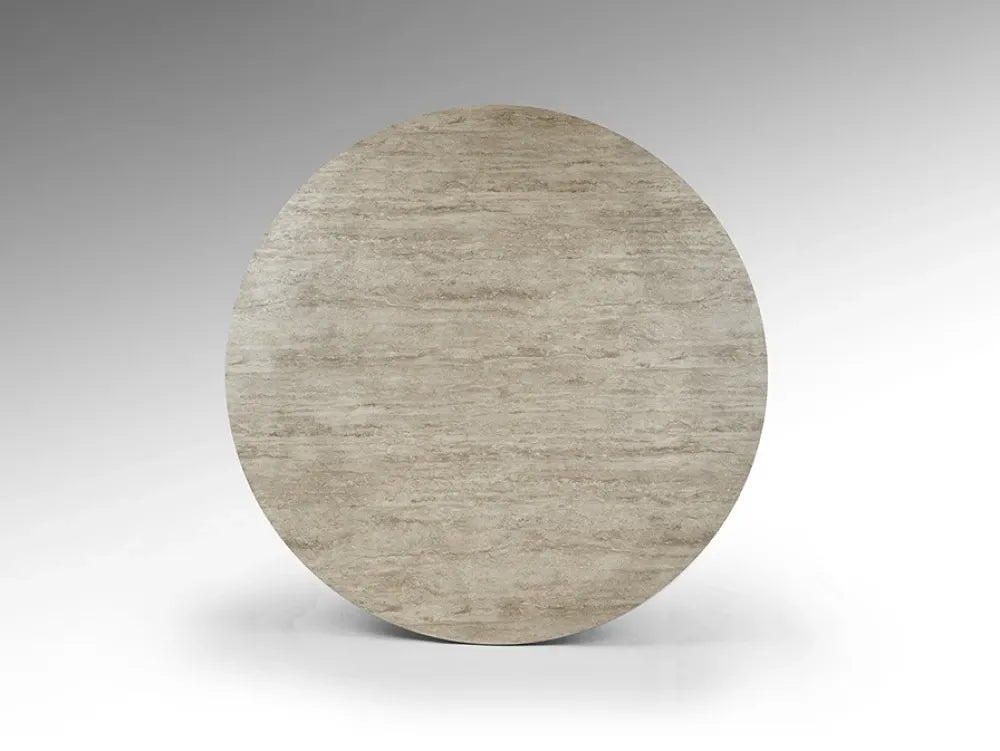 Masa rotunda din Metal/MDF Maro si MDF Bej D138xH77cm Samara