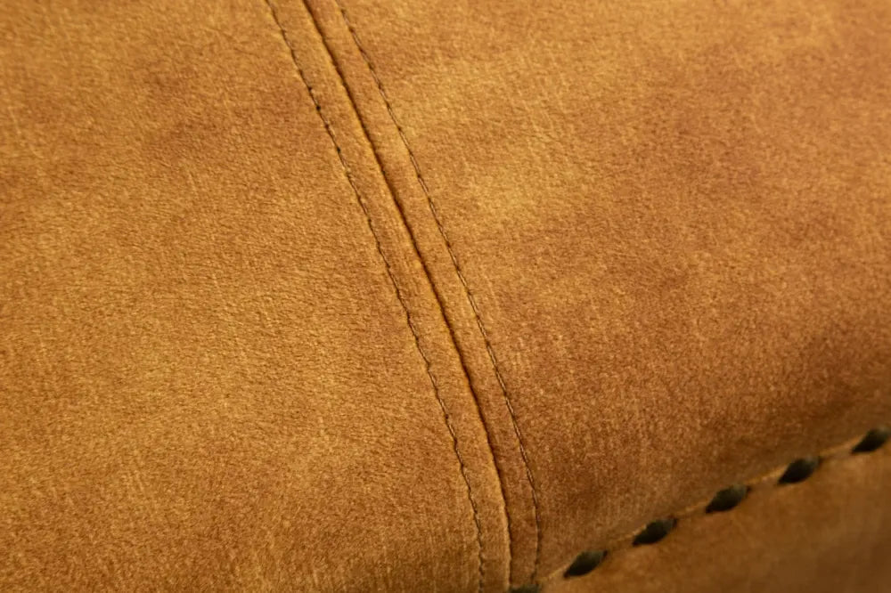 Sezlong tapitat cu Catifea Galben L170cm Chesterfield