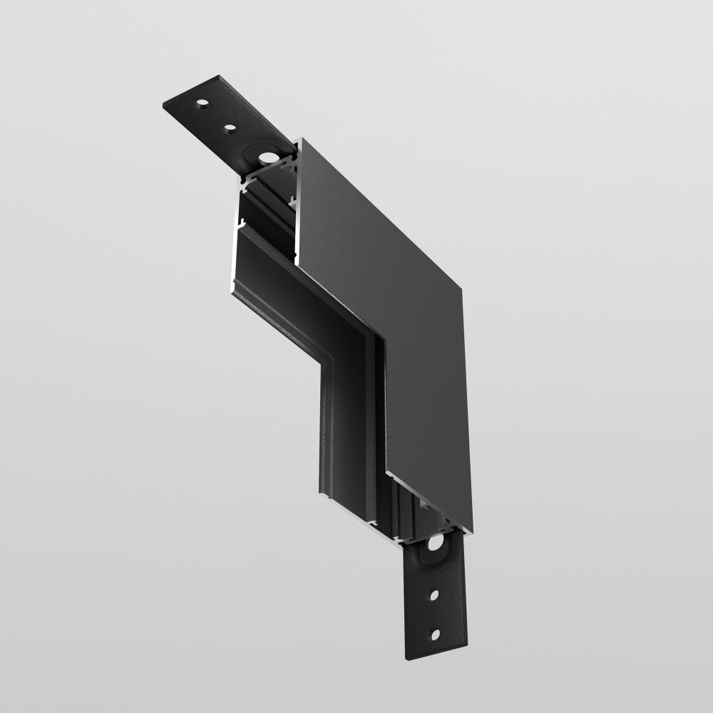 Conector unghi intern pentru sina magnetica din Aluminiu Negru L10xH5cm Accessories for tracks Exility
