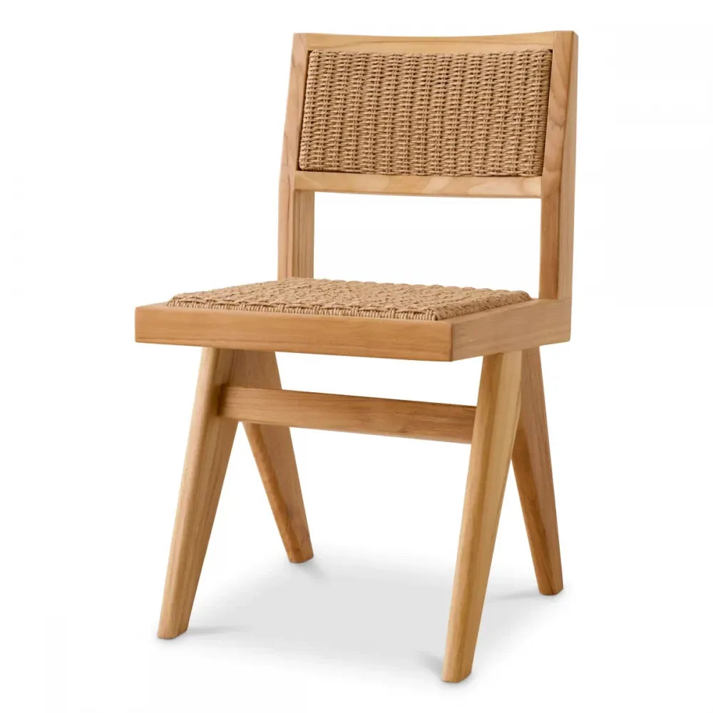 Scaun de exterior din Lemn de tec Maro si Polietilena Maro H85xL46.5xA52cm Niclas Eichholtz