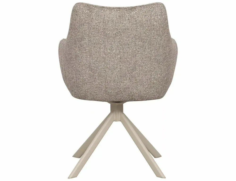 Scaun rotativ din Stofa Leo Maro si Metal Bej H86xL61xA58cm Azalia