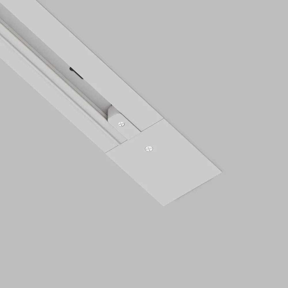 Element alimentare sina monofazata incastrata din Aluminiu Alb L12xH2cm Accessories for tracks Unity