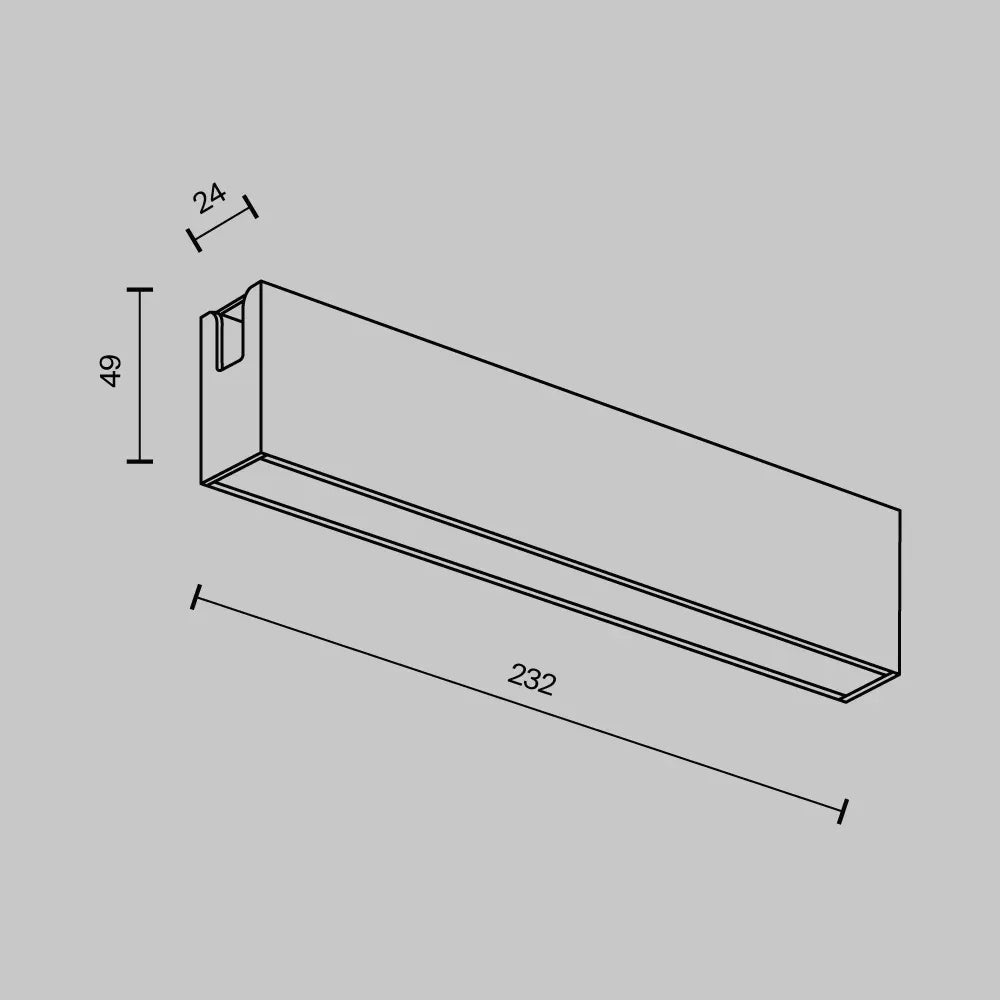 Spot pentru sina Flarity din Aluminiu Alama H4.85xL23.2cm 12W 400lm 2700k Basis