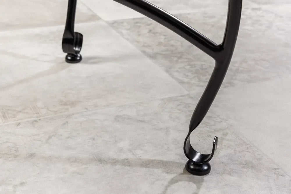 Masuta laterala cu blat detasabil din Metal Negru L41xH48cm Marrakesh