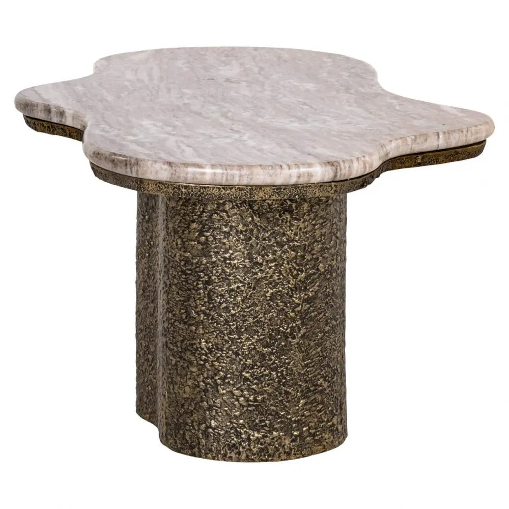 Masuta de cafea din Metal Alama si Marmura Maro L131xH43cm Abandos Richmond interiors