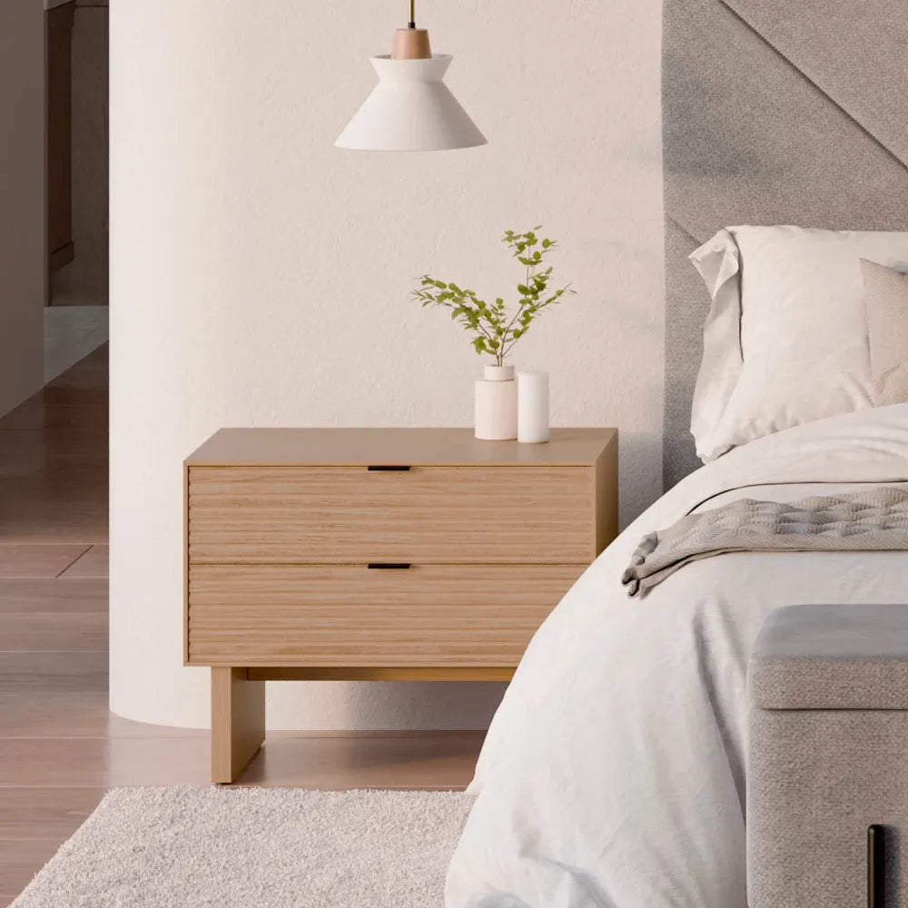 Noptiera cu sertare Tulsa de culoare stejar L60xH49cm