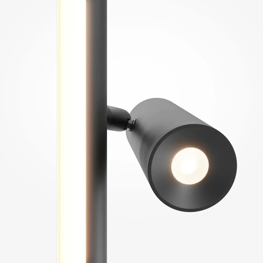 Lampa de podea din Aluminiu Negru si Metal Negru H155xL20cm Thin