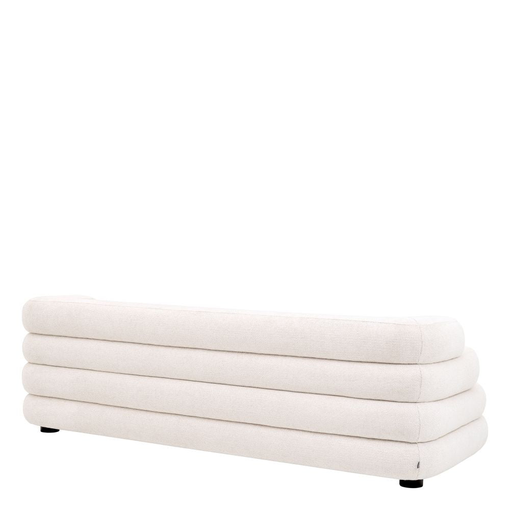 Canapea fixa Malaga S Eichholtz din Stofa Lyssa Alb L220cm