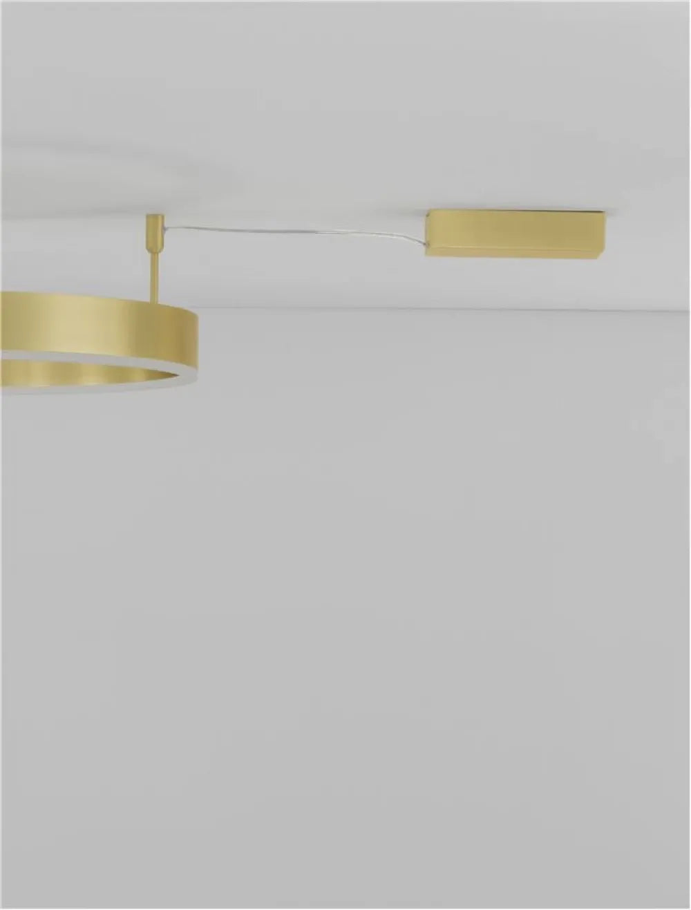 Plafoniera structura din Aluminiu Bronz si abajur din Acrilic Alb H18xL60cm IP20 46W 3700lm 3000k MOTIF