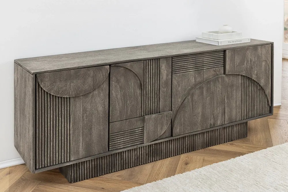 Comoda din Lemn de mango Gri L170xH80cm ART DECO