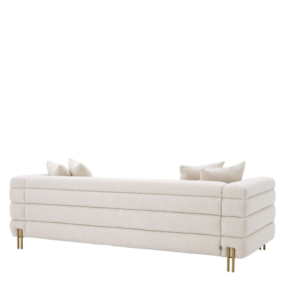 Canapea fixa York Eichholtz tapitata cu Stofa Boucle Crem L230cm