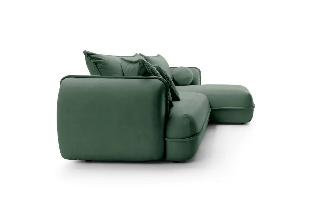 Coltar extensibil cu spatiu depozitare din Stofa Cloud Verde Visby