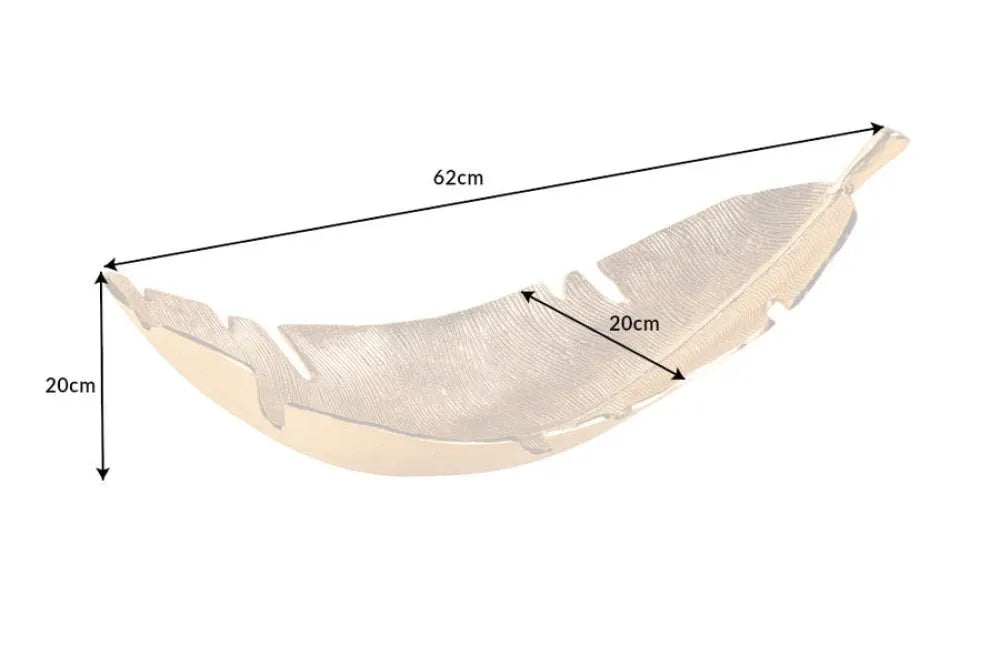 Bol decorativ din Metal Auriu H20xL62cm Silver Leaf