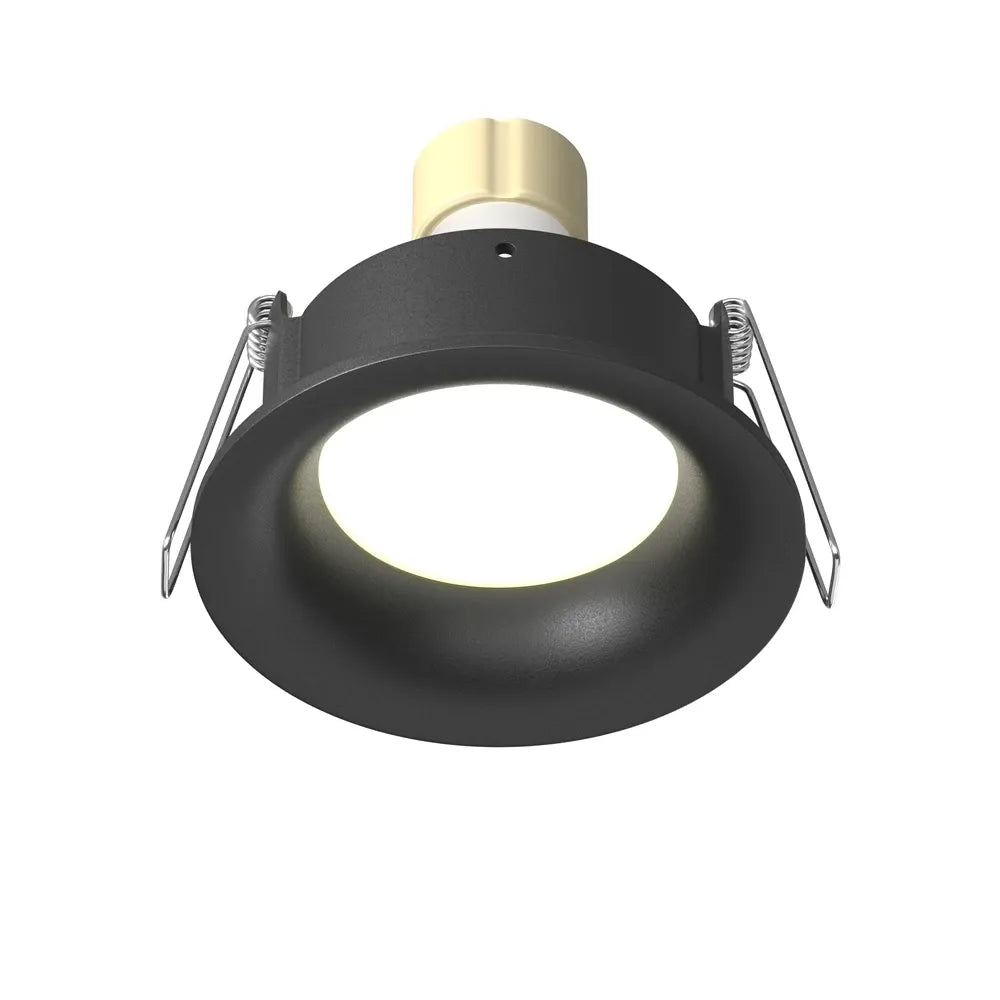 Spot incastrat rotund din Aluminiu Negru H4xD8.5cm IP65 GU10 50W Downlight