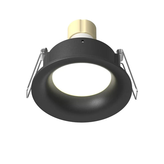 Spot incastrat rotund din Aluminiu Negru H4xD8.5cm IP65 GU10 50W Downlight