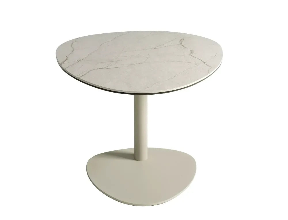 Masuta de cafea din Metal Bej si Sticla securizata+Ceramica Bej mat L58xH46cm Ciao B