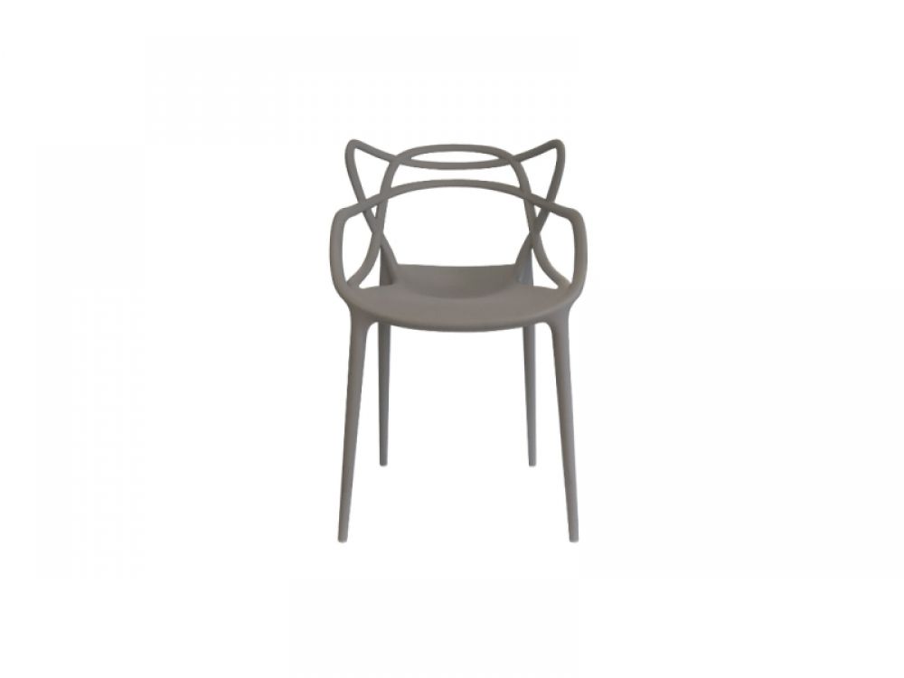 Scaun cu brate din Policarbonat Alb H81xL53xA43cm Master