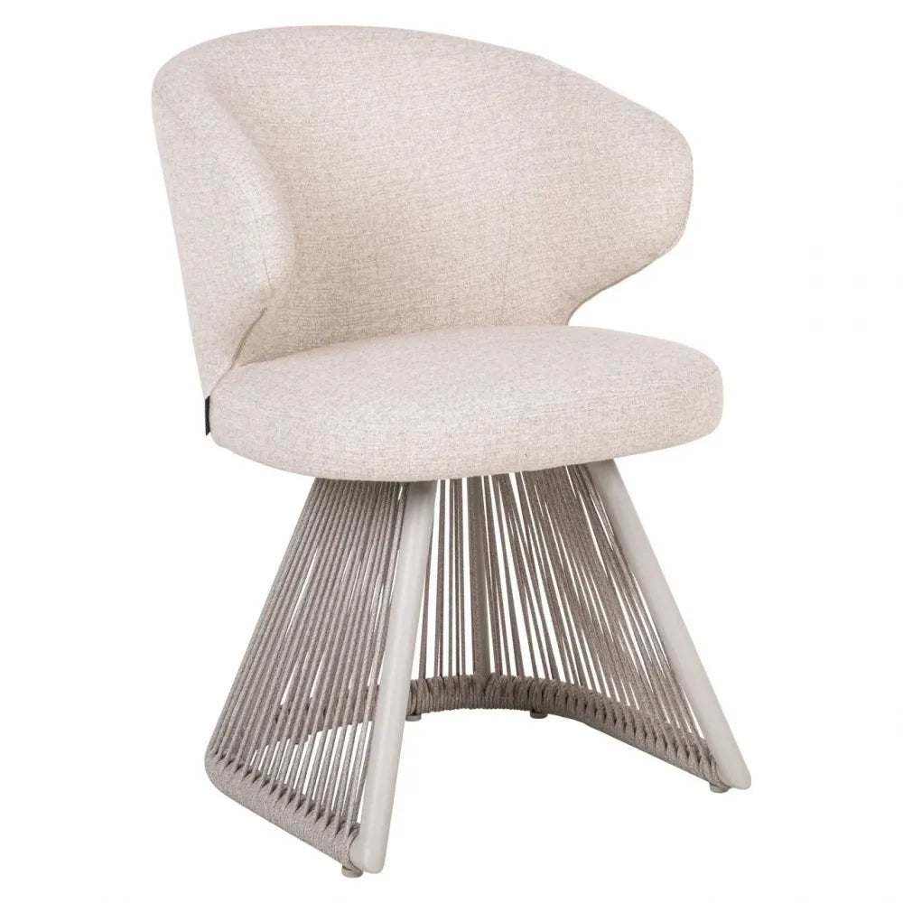 Scaun de exterior din Stofa Bej si Metal Bej L58xH81.5cm Nuba Richmond interiors