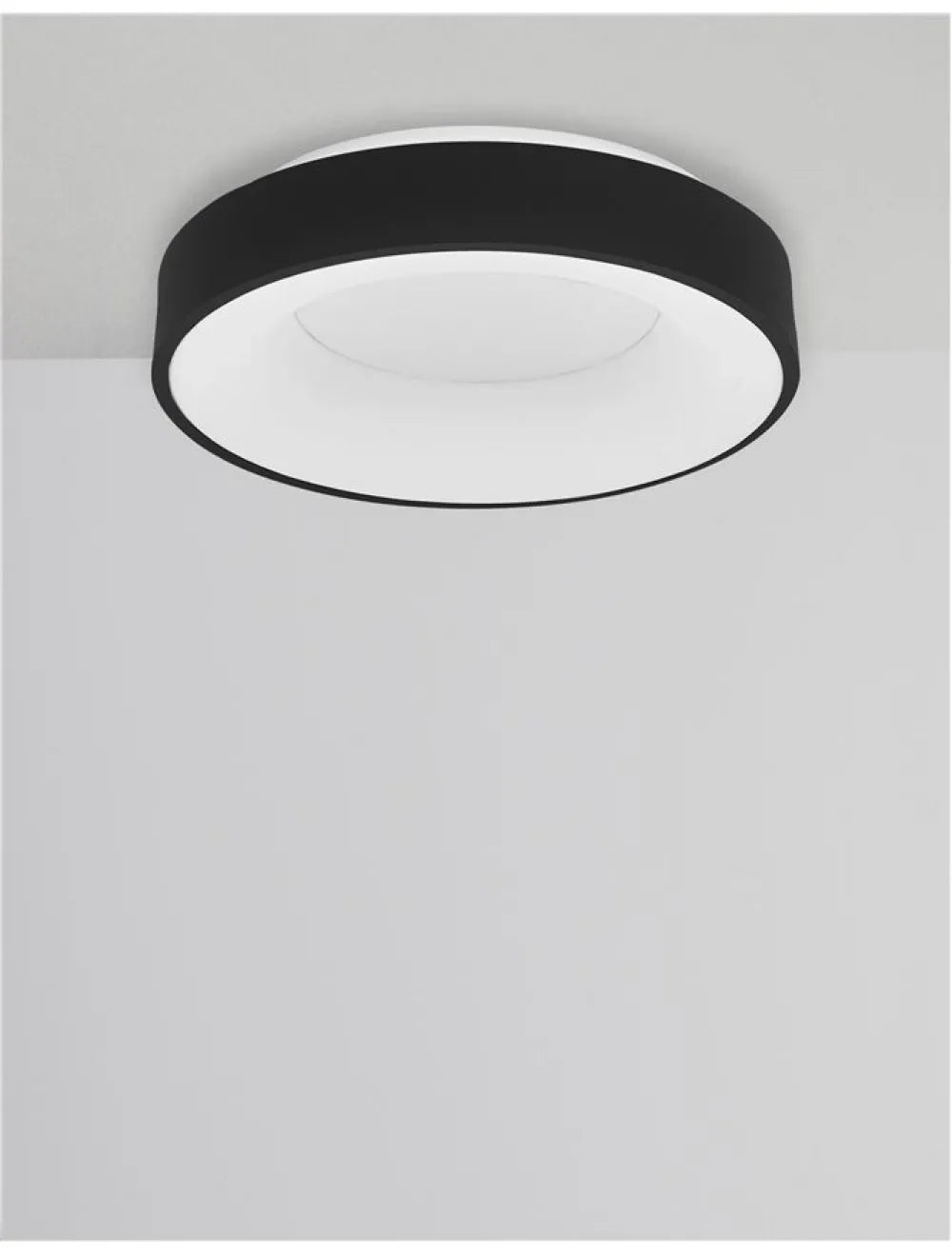 Plafoniera din Aluminiu Negru H9xL38cm IP20 30W 1845lm 3000k RANDO THIN