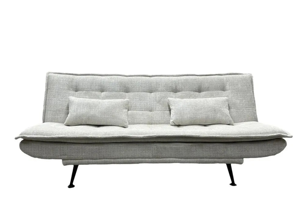 Canapea cu functie pat tapitata cu Chenille Bej L195cm Jazz