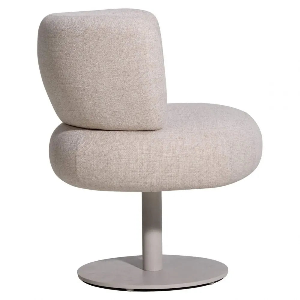 Scaun de exterior din Stofa Bej si Metal Alb L68xH78cm Mason Richmond interiors