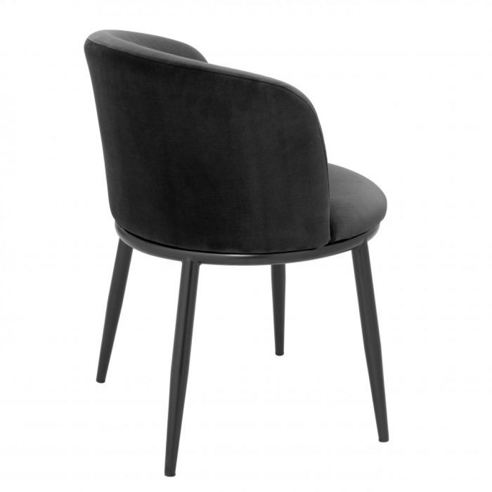 Set 2 scaune cu brate din Catifea si Metal Negru/Negru H74xL57xA47cm Eichholtz Filmore