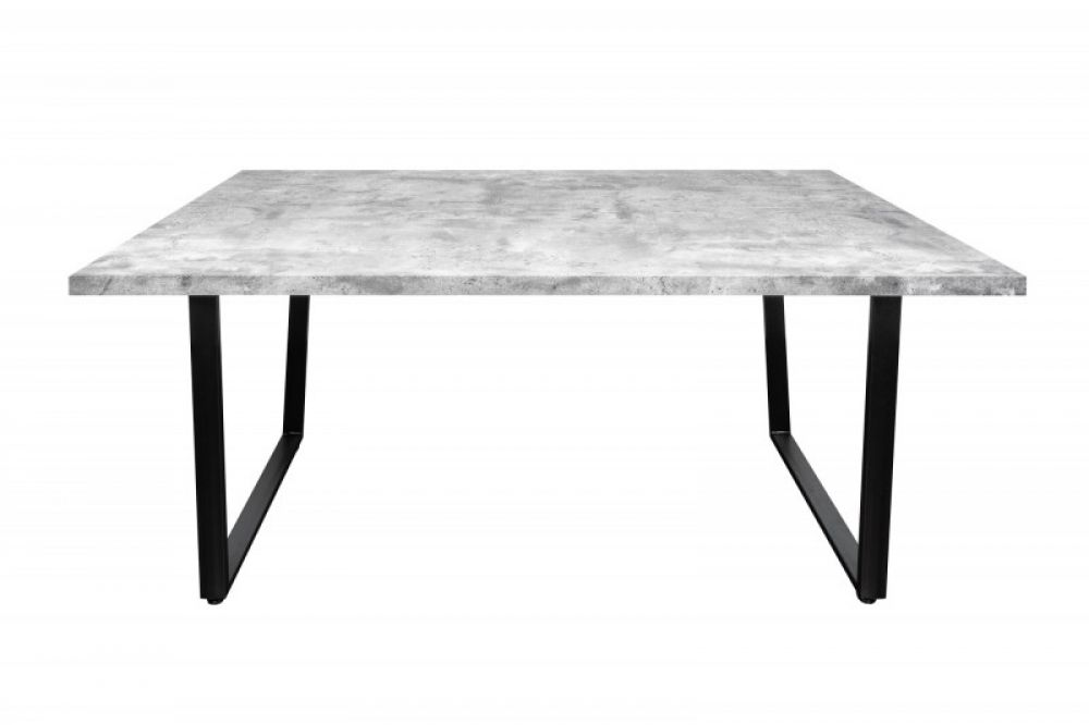 Masa dreptunghiulara din MDF Gri/Negru de 6 persoane L160x90cm Loft