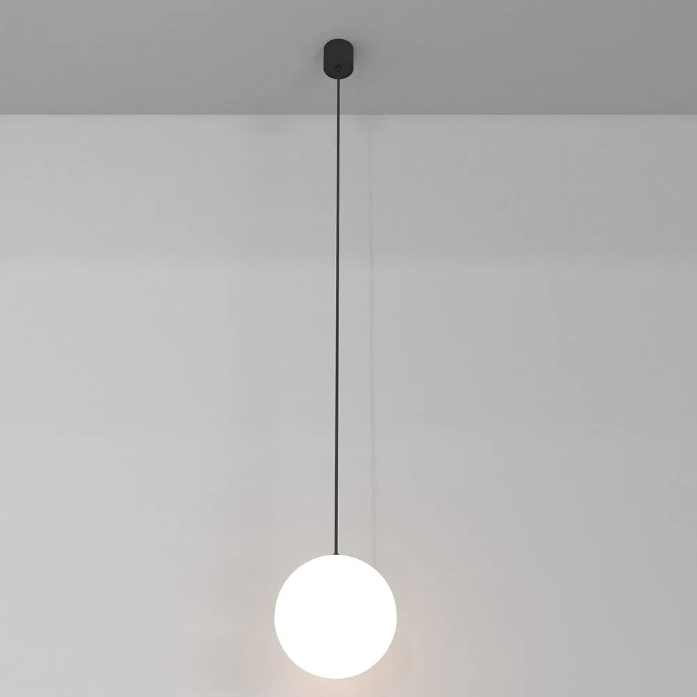 Pendul din Aluminiu Negru H220xD20cm IP 20 5W 350lm 4000k Luna