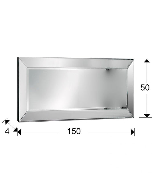 Oglinda Dreptunghiulara Argintie Roma H50xL150cm