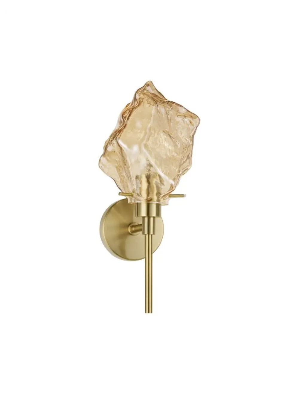 Aplica de perete structura din Metal Auriu si abajur din Sticla Auriu Amber H34xL14.58cm IP20 ODELLE