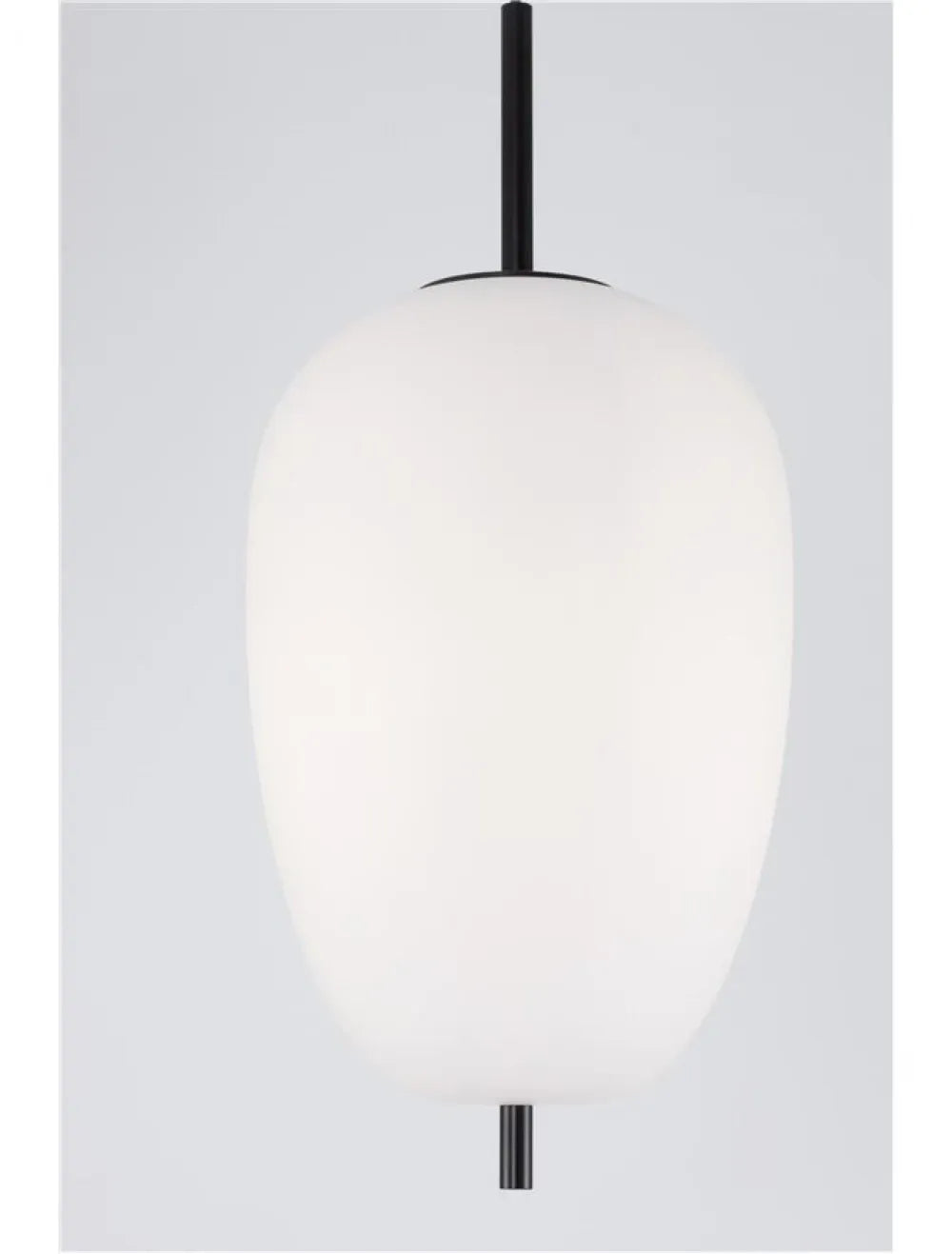 Pendul structura din Metal Negru si abajur din Sticla Alb H120xL27cm IP20 LATO