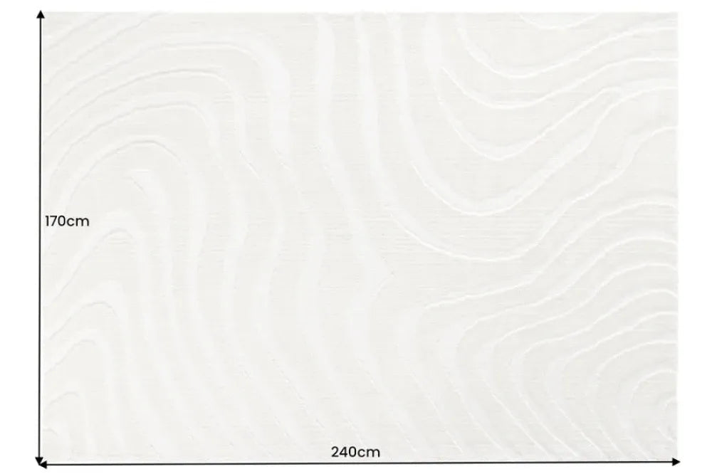 Covor din Poliester Crem L240cm Wave