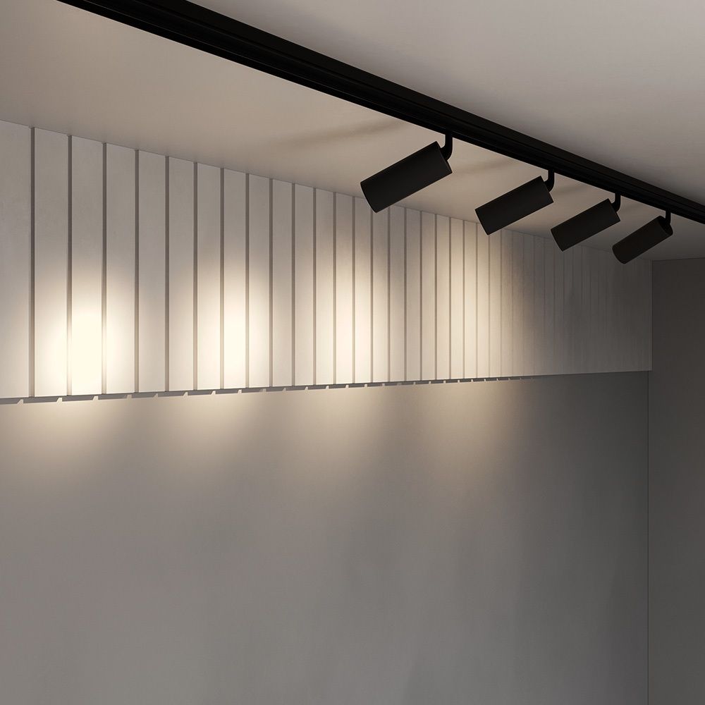Spot pentru sina magnetica Exility din Aluminiu Negru 20W 1400lm 3000k L15xH21cm Focus LED