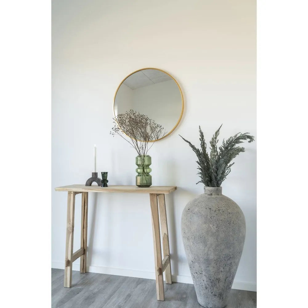 Oglinda cu rama din Metal Alama D60cm Madrid