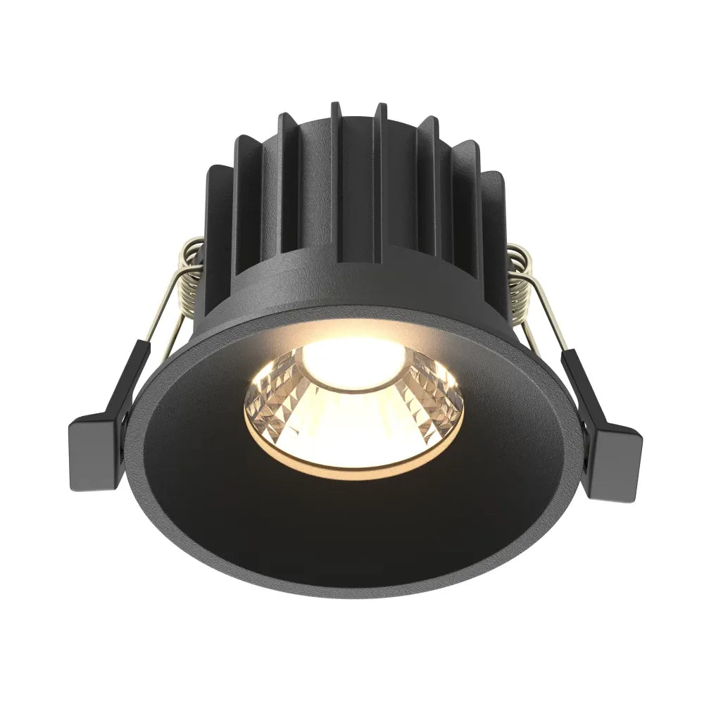 Spot incastrat din Aluminiu Negru H6xD8cm 12W 840lm 3000k Round