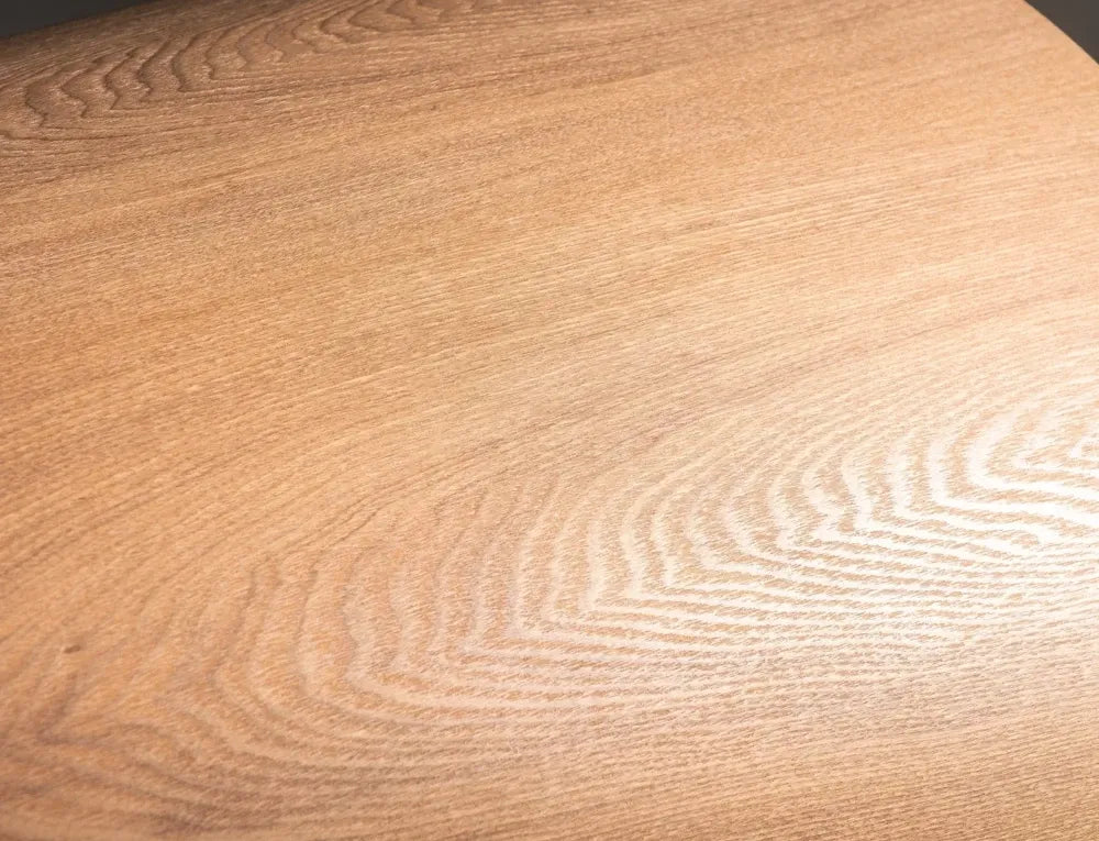 Masa rotunda din MDF+Furnir de stejar Maro D120xH75cm Angel