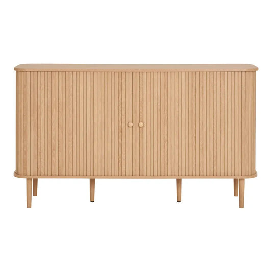 Comoda din MDF Maro si Lemn de pin Maro L140xH79cm Nikko