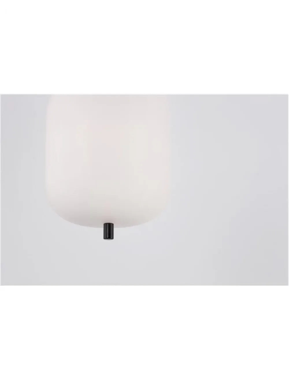 Pendul structura din Metal Negru si abajur din Sticla Alb H120xL16.5cm IP20 LATO