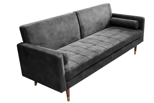 Canapea tapitat cu Catifea Gri L196cm Couture