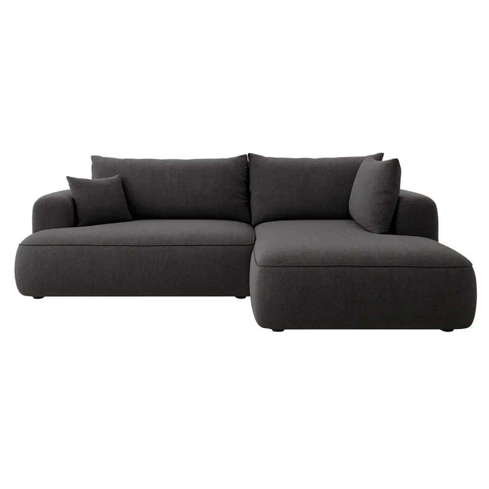 Coltar extensibil Catifea Vogue Gri inchis cu lada depozitare Nubio