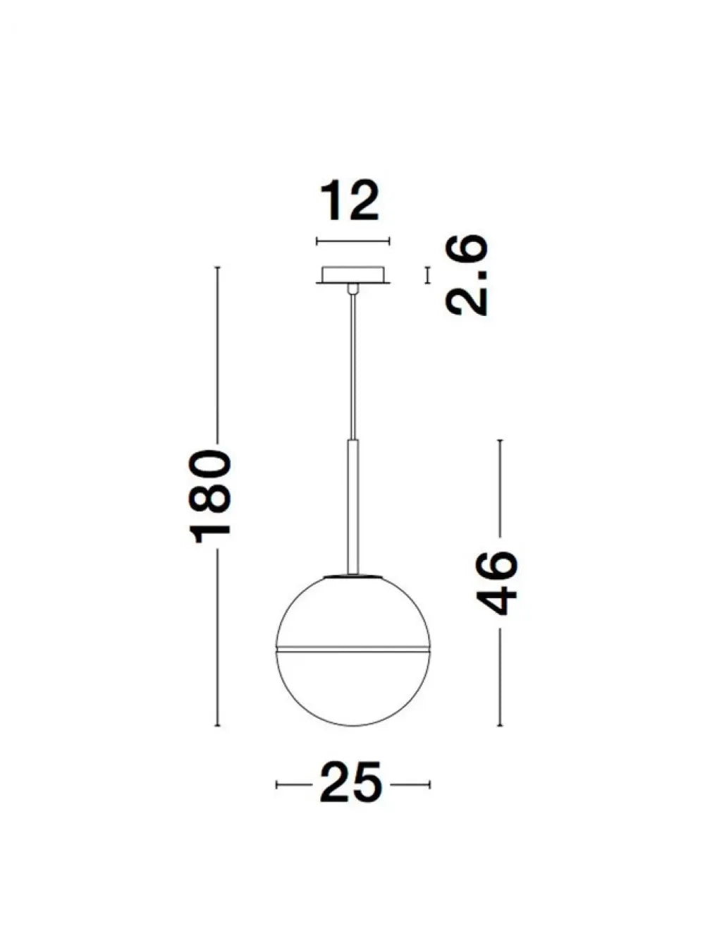 Pendul structura din Metal Auriu si abajur din Sticla Alb H180xL25cm IP20 CANTONA
