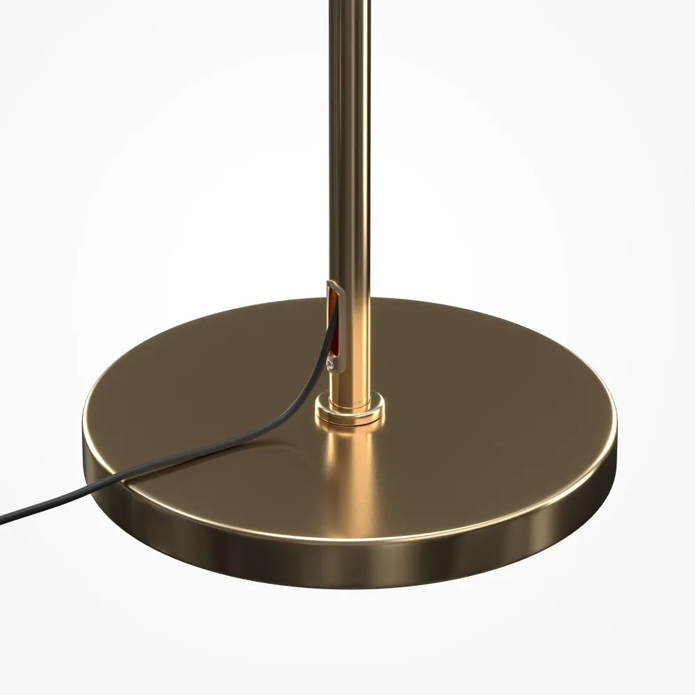 Lampa de podea din Metal Auriu si Sticla Maro Cognac H150xD25cm Dallas