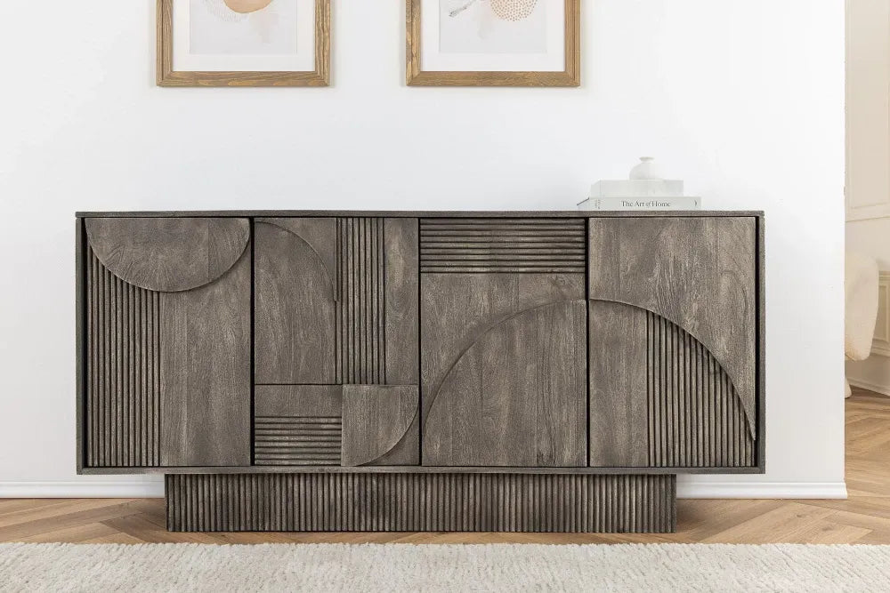 Comoda din Lemn de mango Gri L170xH80cm ART DECO