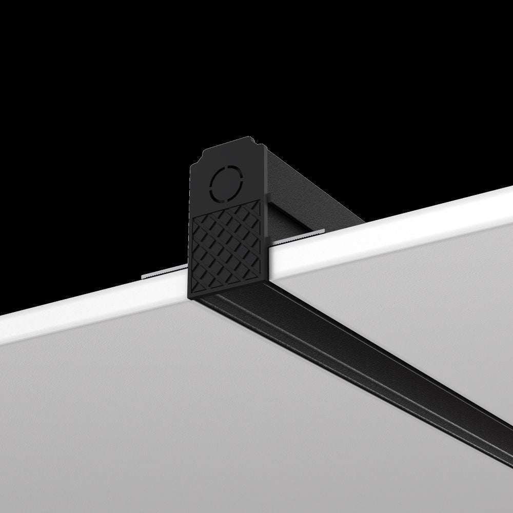 Sina magnetica incastrata Exility din Aluminiu Negru L100xH5cm Busbar trunkings Exility