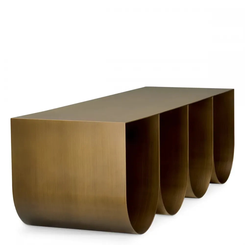 Masuta de cafea Dreptunghiulara din Metal Alama L120xl38cm Rafaello Eichholtz